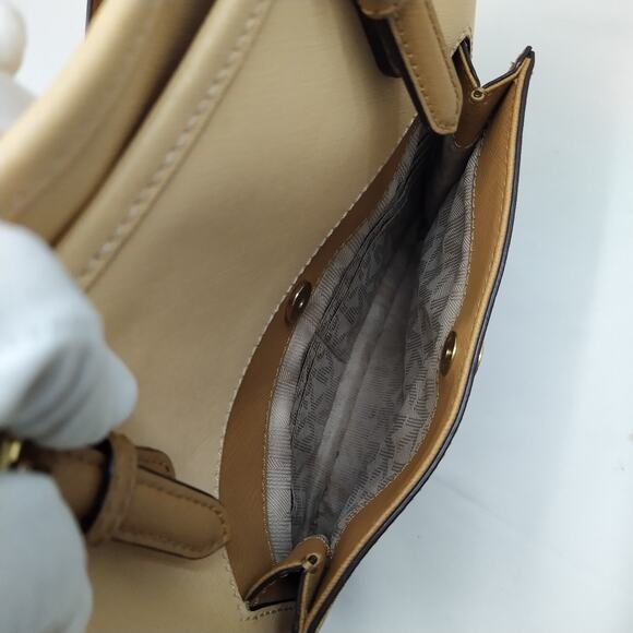 Michael Kors Jet Set Beige Leather Double Handles Tote Shoulder Bag - Picture 9 of 16